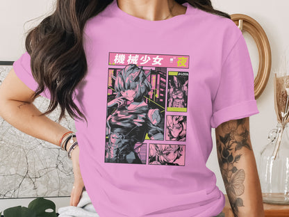Japanese Manga Character Graphic T-Shirt for Anime Fans