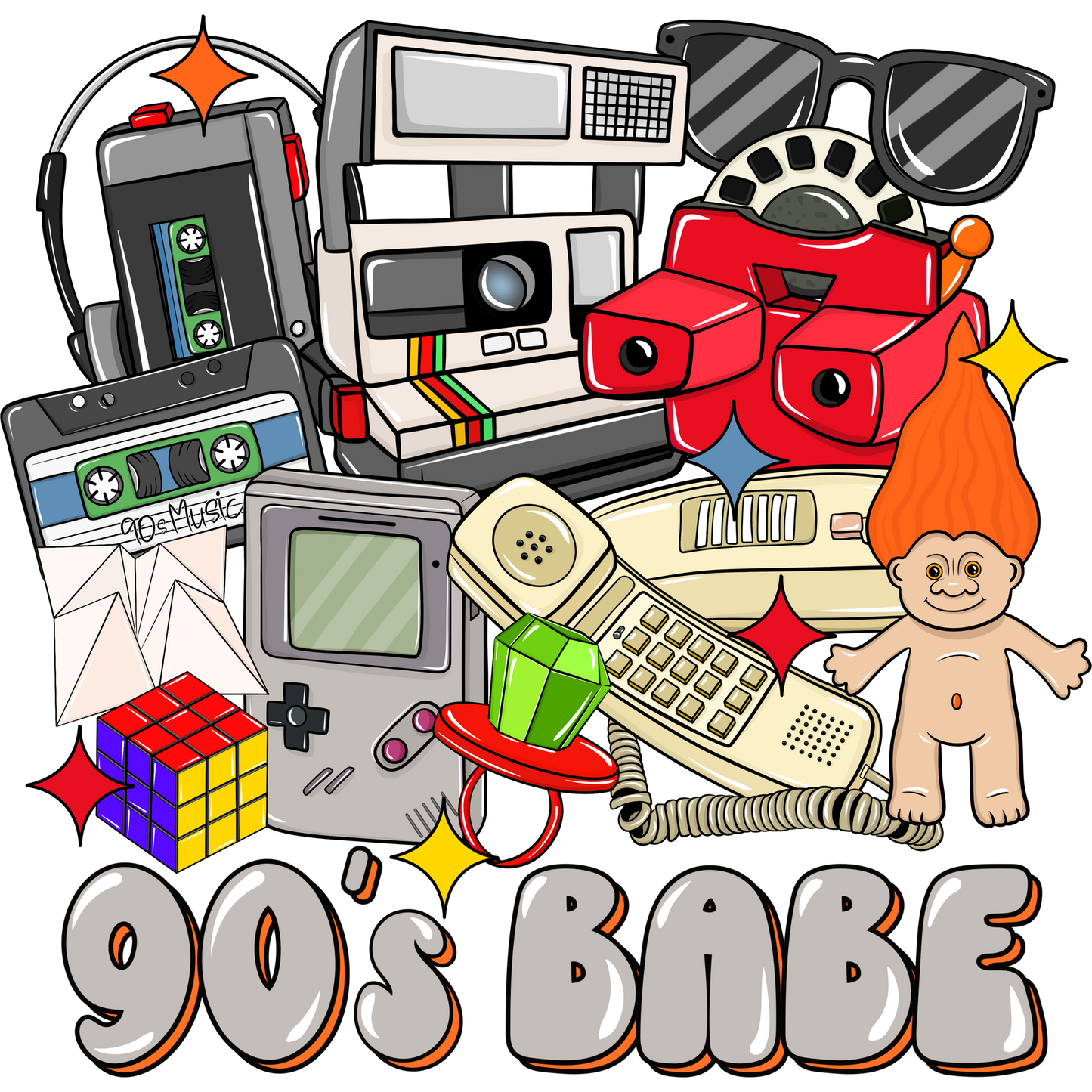 Retro 90's Babe Nostalgic 90s Items Collection