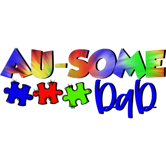 Au-Some Dad Colorful Autism Awareness product