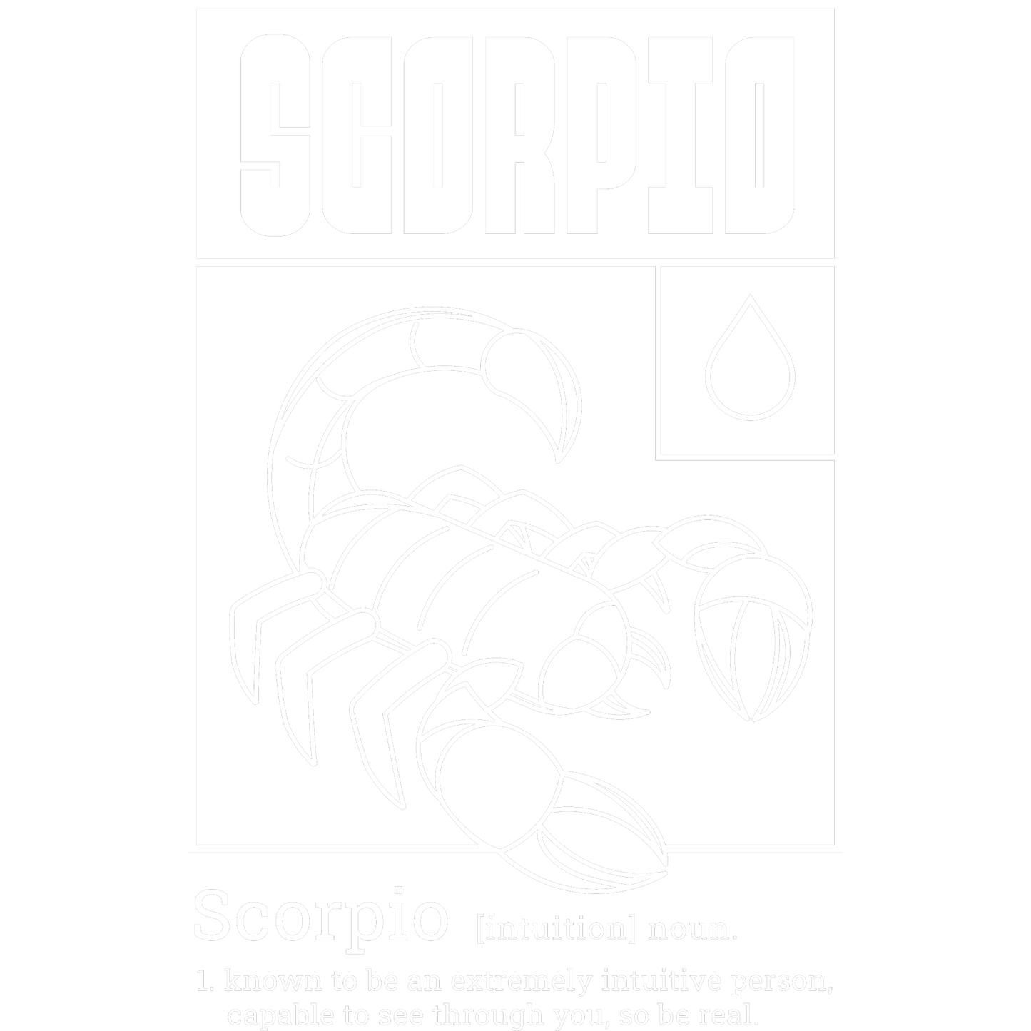 Scorpio Zodiac Intuitive Scorpion Design Poster