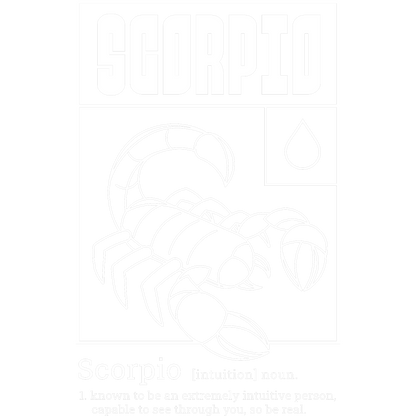Scorpio Zodiac Intuitive Scorpion Design Poster