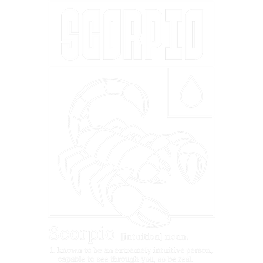 Scorpio Zodiac Intuitive Scorpion Design Poster