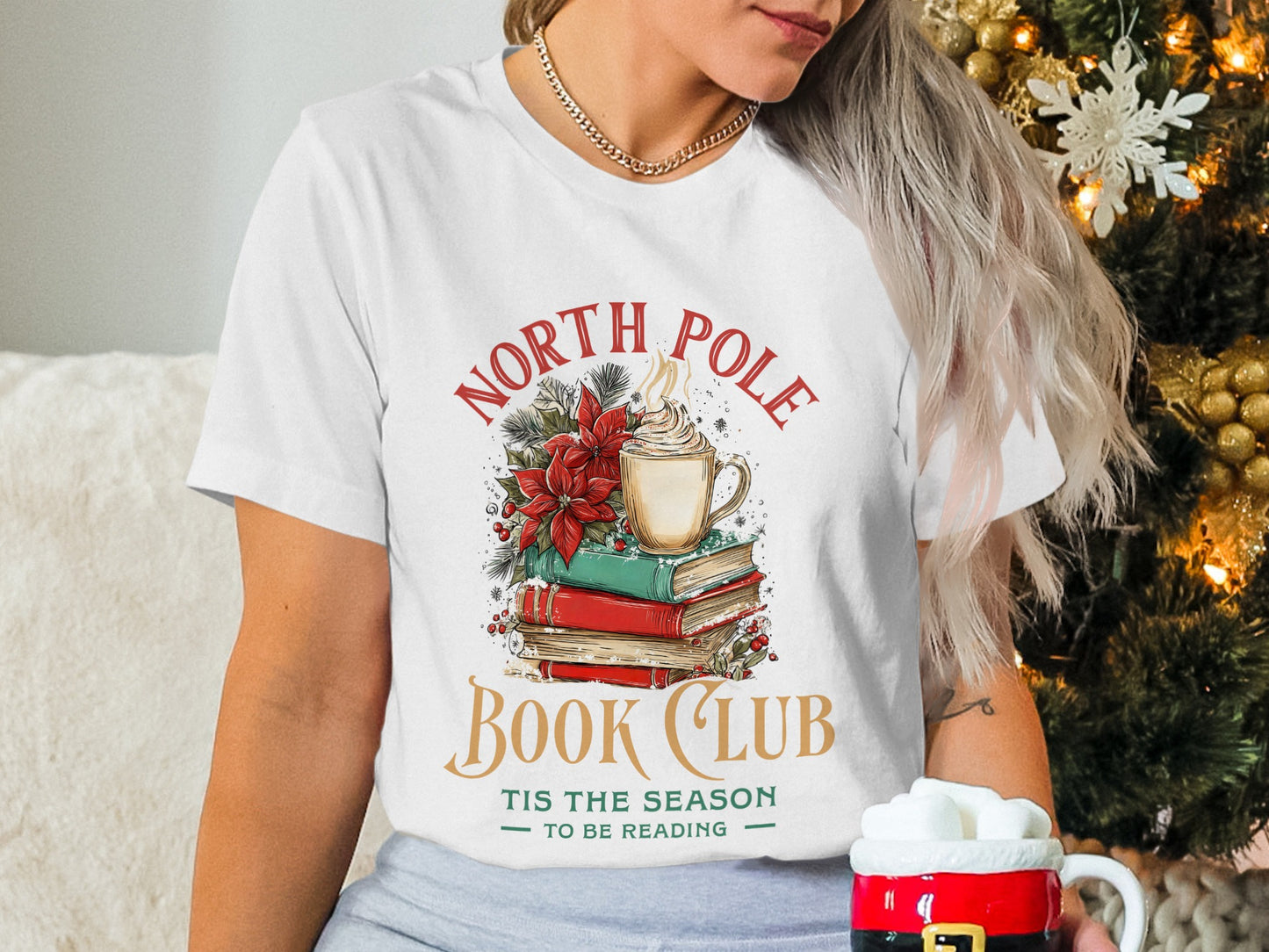 North Pole Book Club Tis The Season To Be Reading Shirt