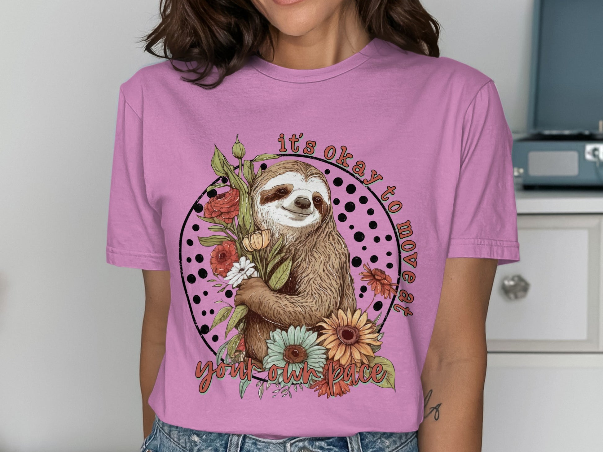 It's Okay to Move at Your Own Pace Sloth T-Shirt