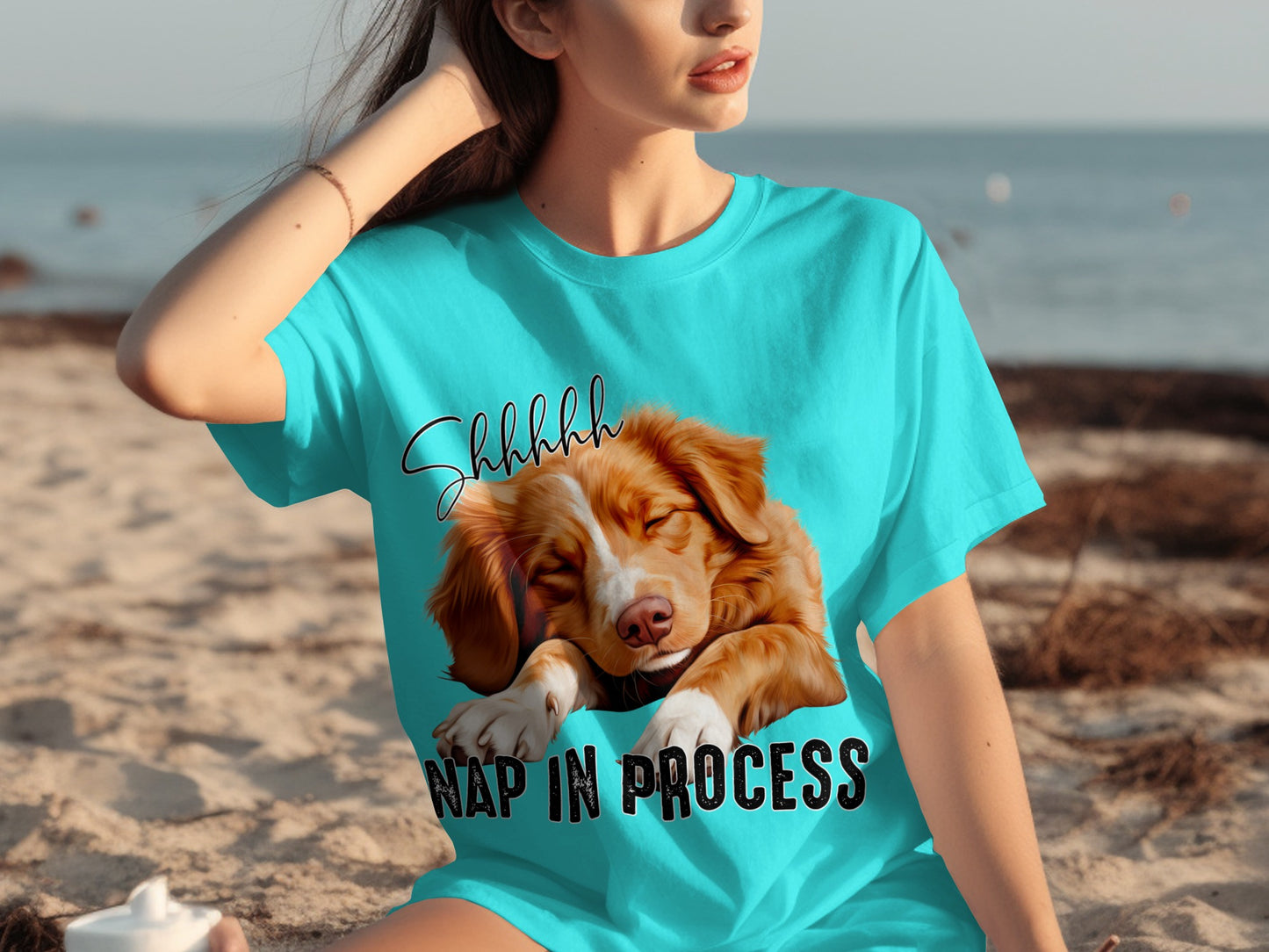 Shhhhhh Nap In Process Sleeping Dog Graphic Shirt