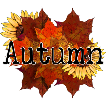 Autumn Leaves and Sunflowers Decor Item