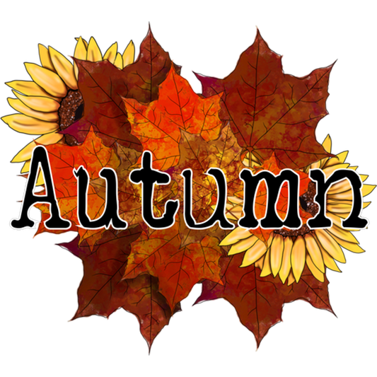 Autumn Leaves and Sunflowers Decor Item