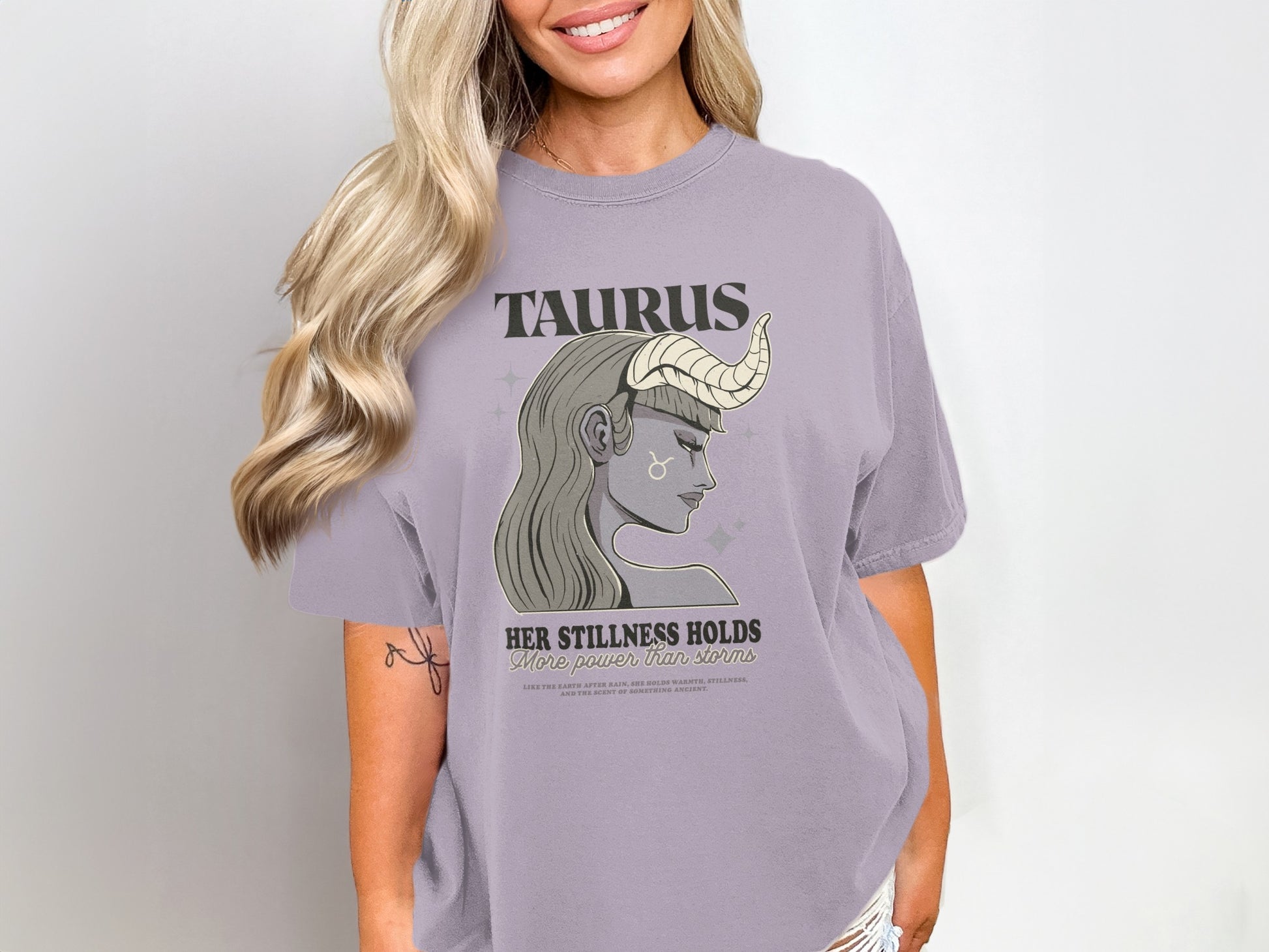 Taurus Graphic Tee with Unique Horn Design