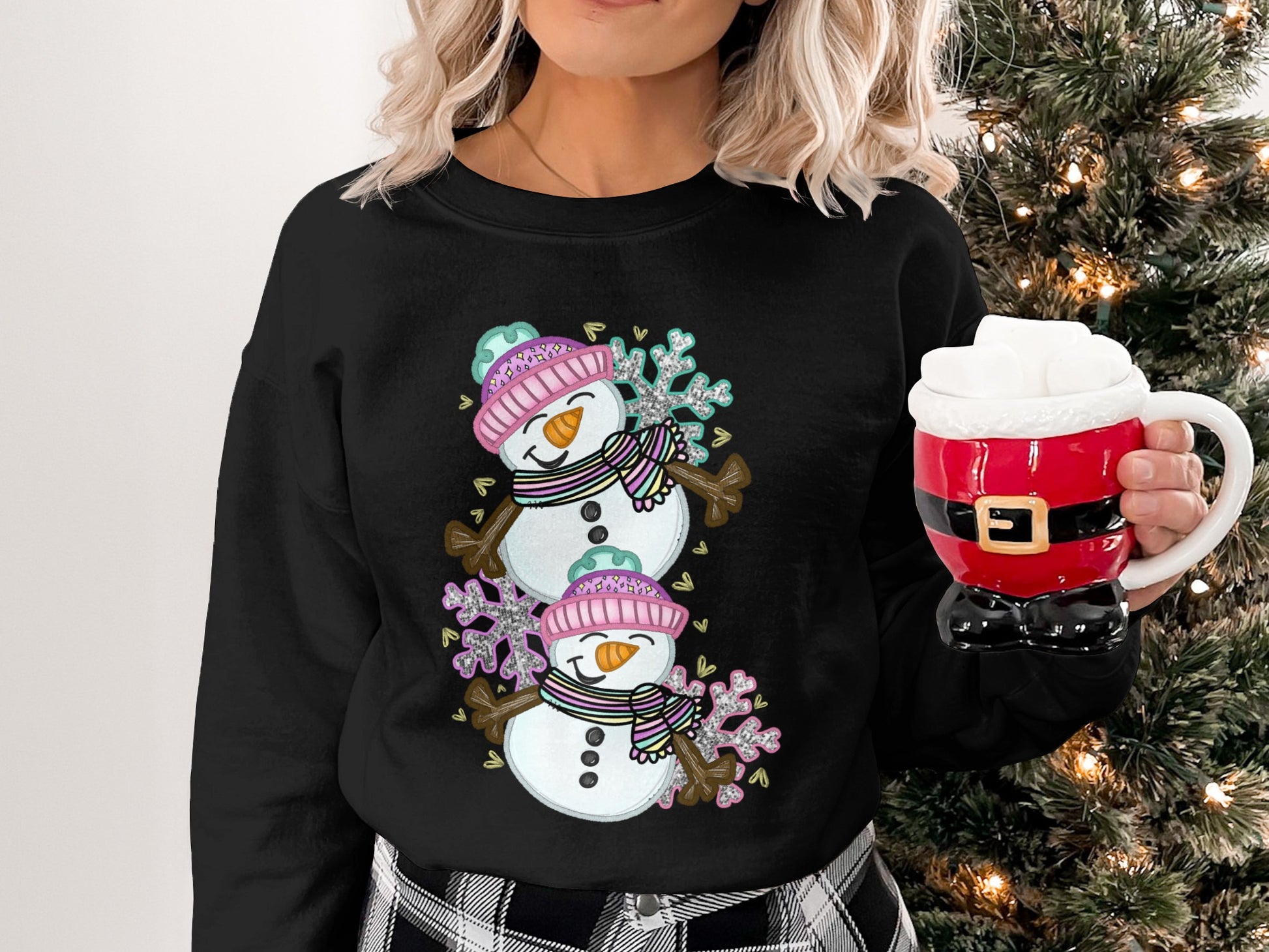 Adorable Snowman Design with Santa Mug Product