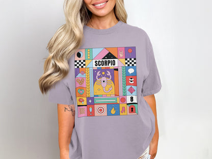 Vibrant Zodiac Scorpio Graphic Tee for Astrological Fans