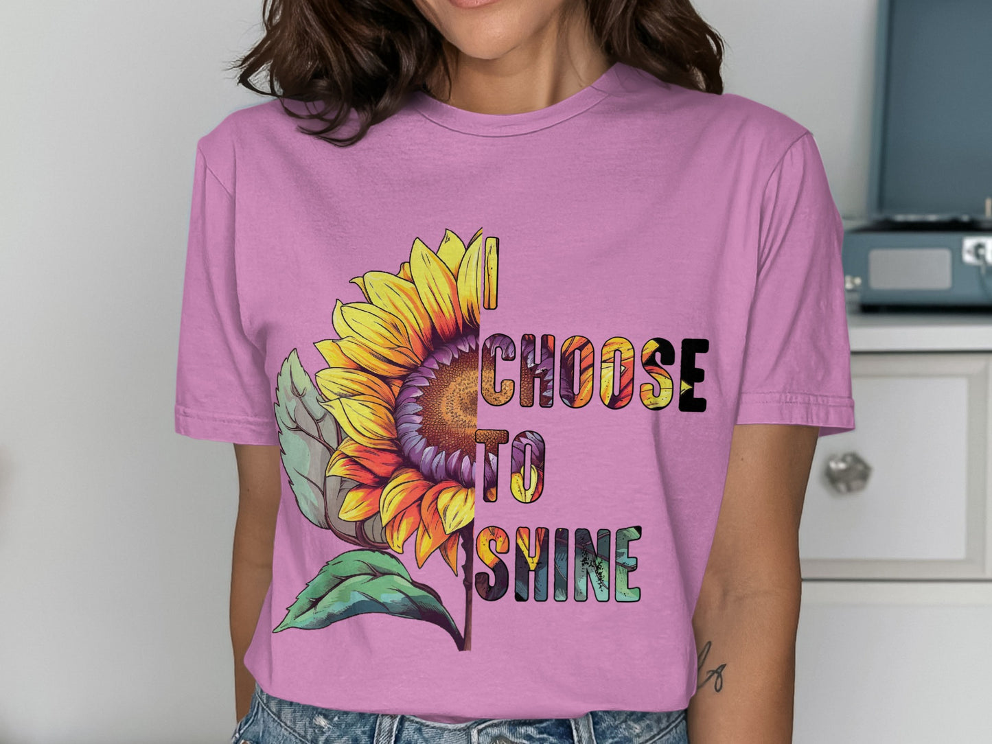 I Choose To Shine Sunflower Graphic Tee