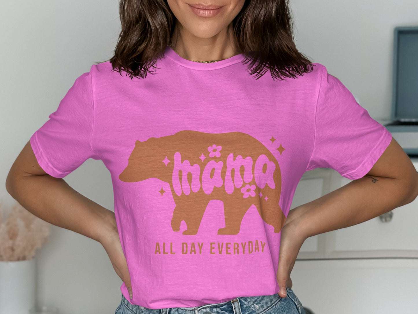 Mama Bear All Day Everyday Graphic T-shirt