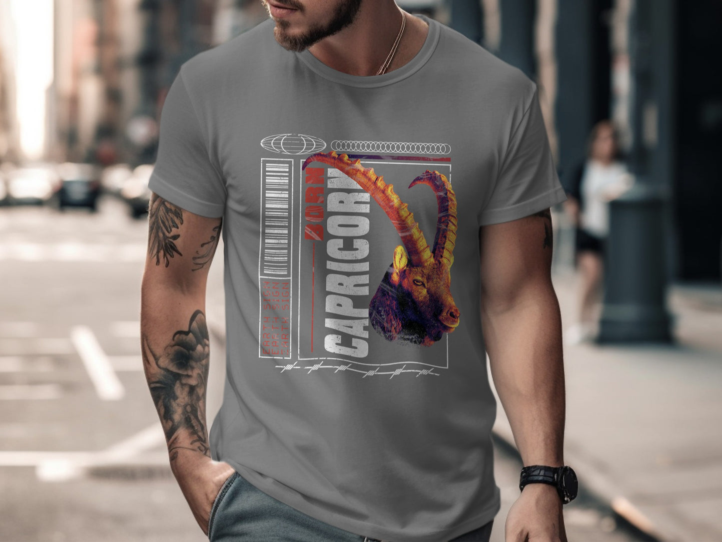 Capricorn Horn Graphic Tee Fashion Statement Product