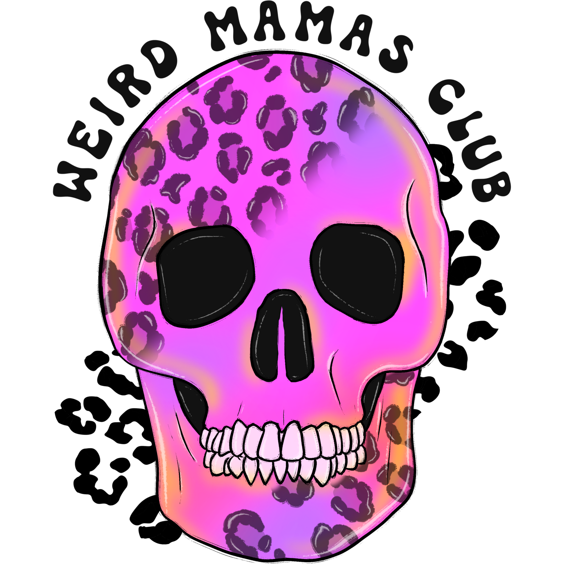 Weird Mamas Club Colorful Skull Art product