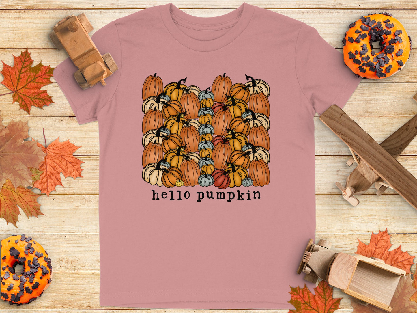 Hello Pumpkin Cute Fall Shirt with Pumpkin Design