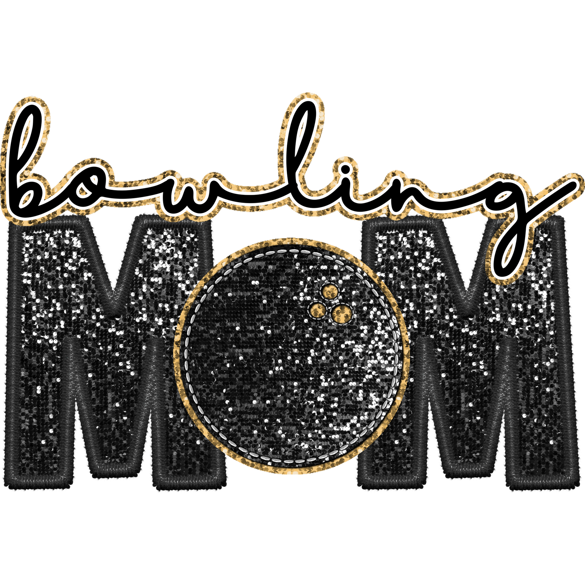 Sparkling Bowling Mom T-Shirt for Bowling Enthusiasts