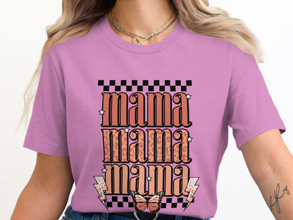 Retro Mama Graphic Tee with Bold Lettering