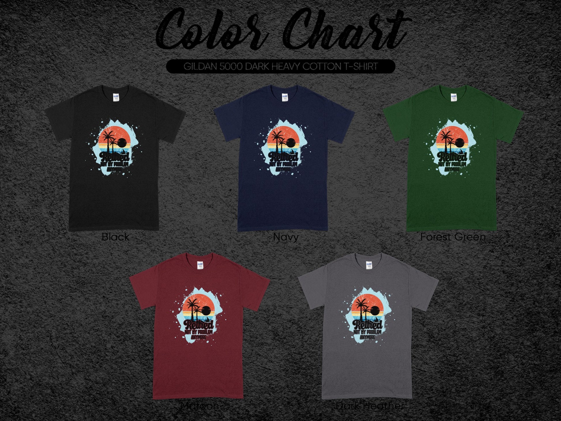 Vacation Vibe Sunset Palm Tree Graphic T-Shirt