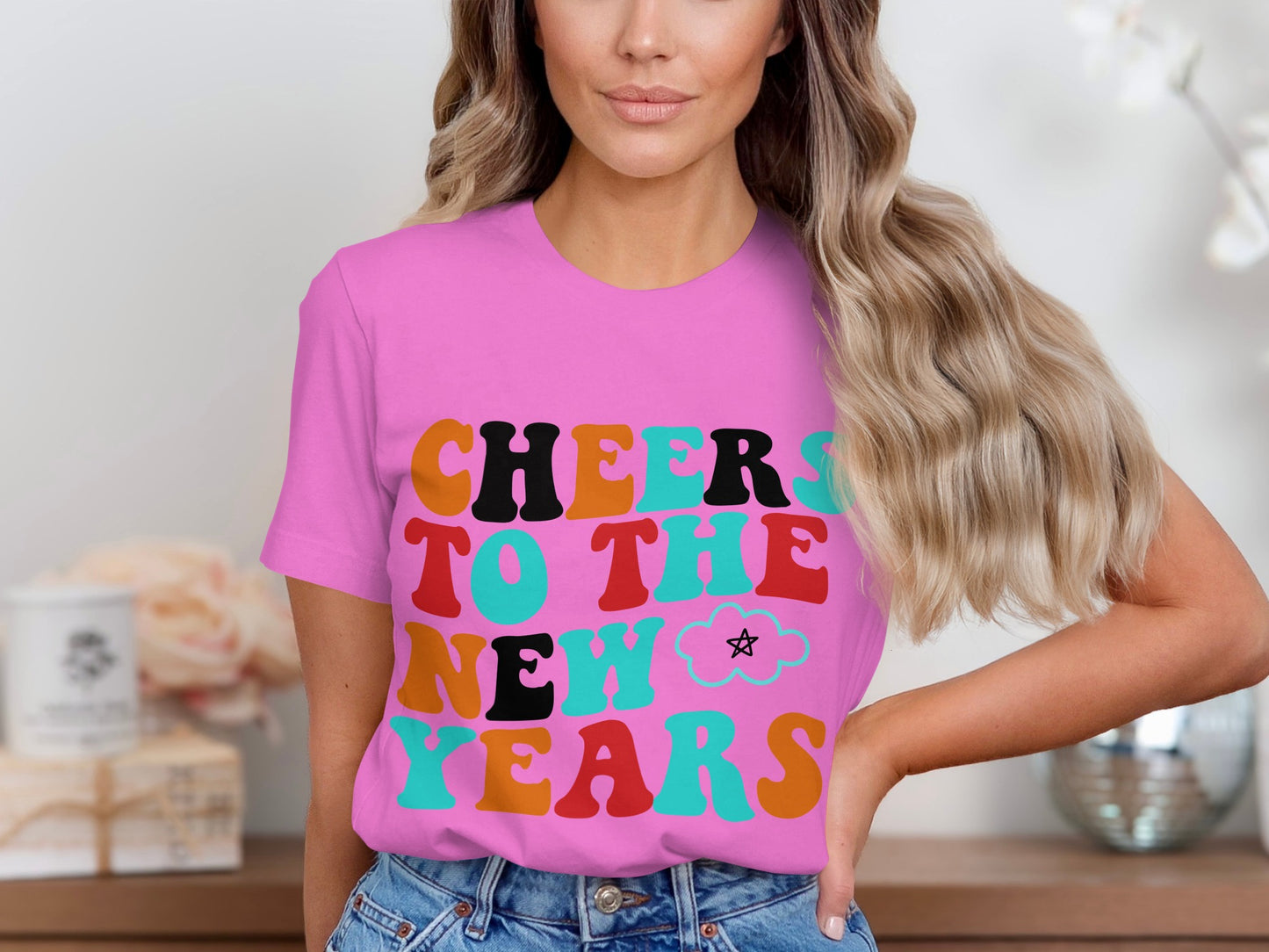 Cheers To The New Years Graphic Tee Shirt