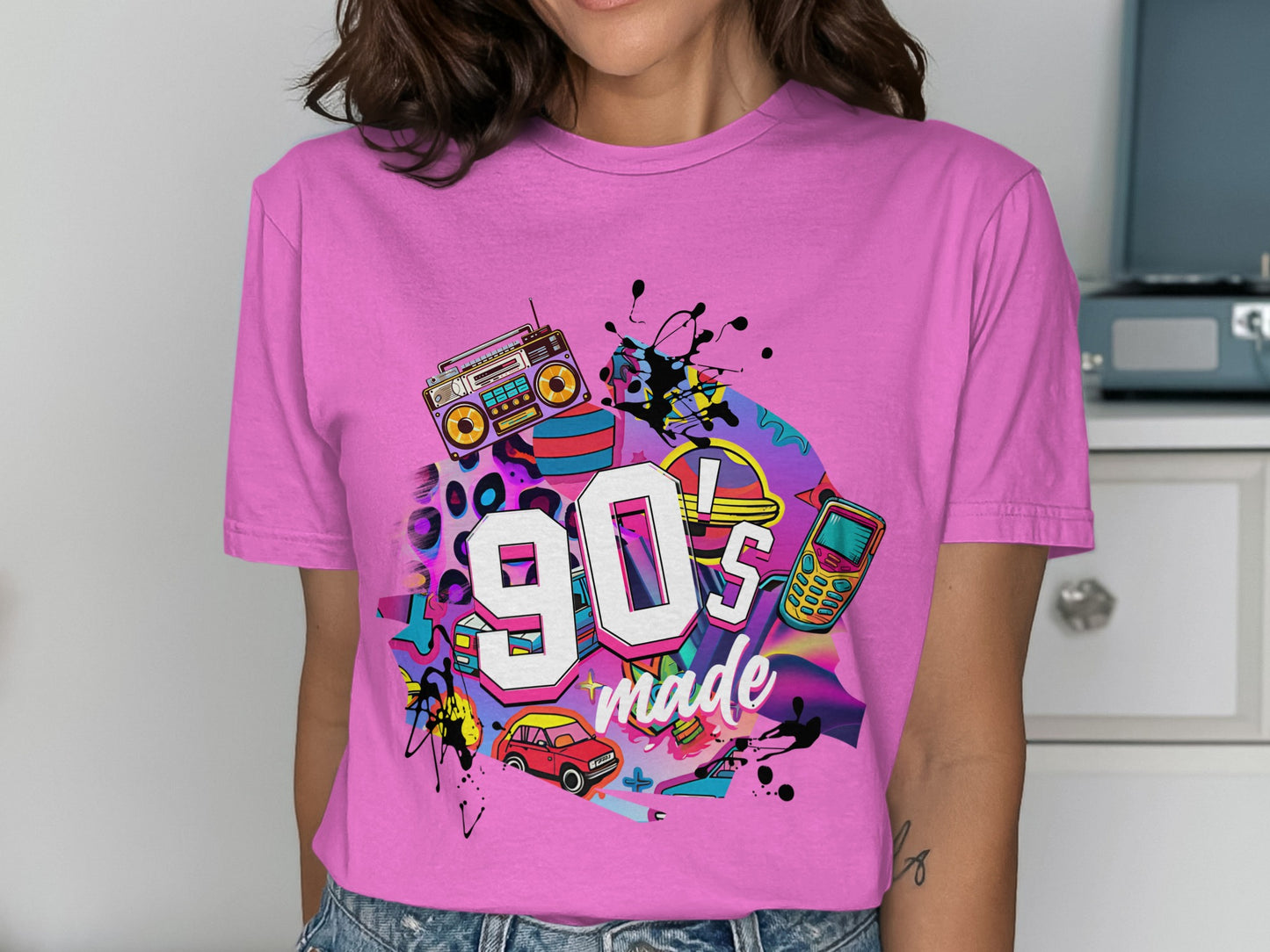 Vibrant Nostalgic 90's Made Themed Clothing