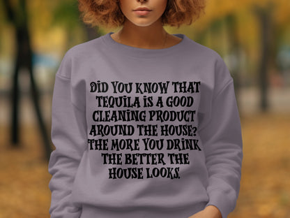 Funny Tequila Cleaning Crewneck Sweatshirt product
