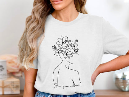 Fashionable Grow from within graphic t-shirt