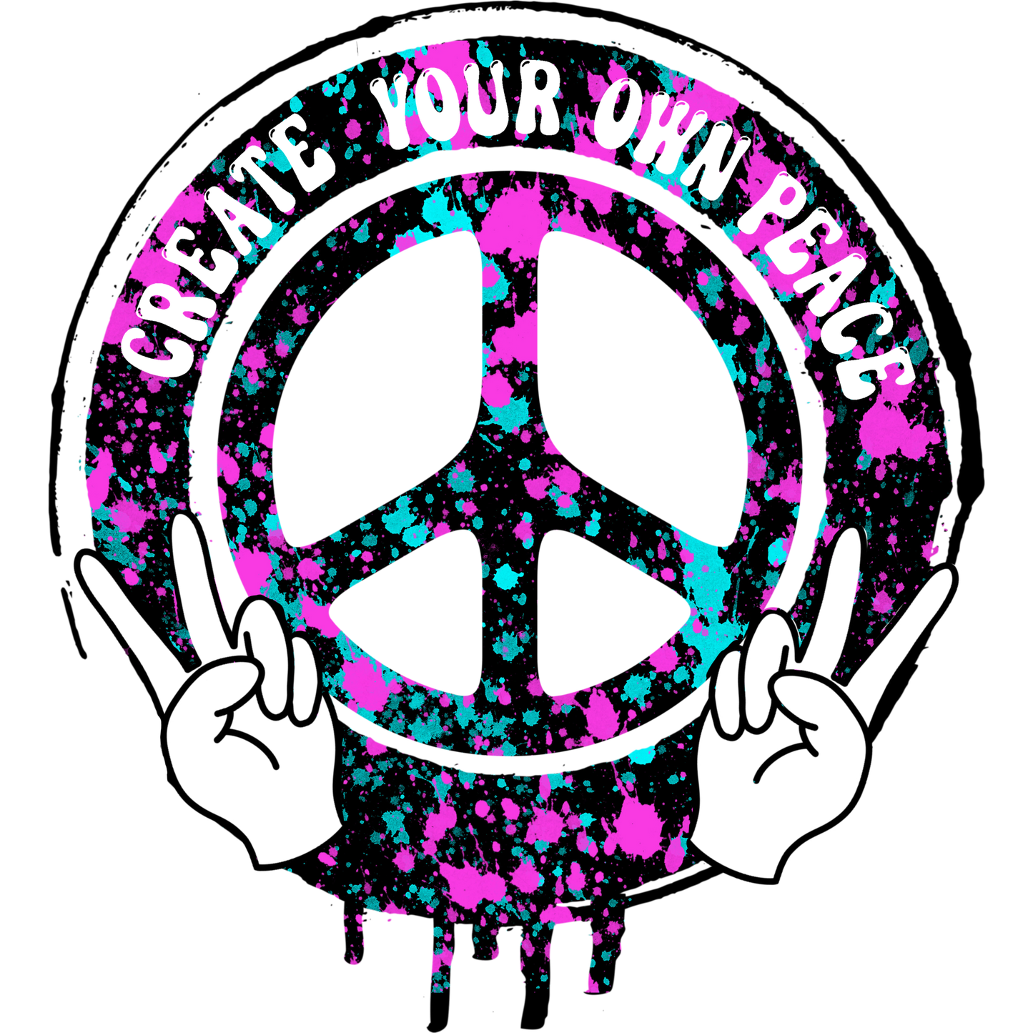 Create Your Own Peace Splatter Design Shirt