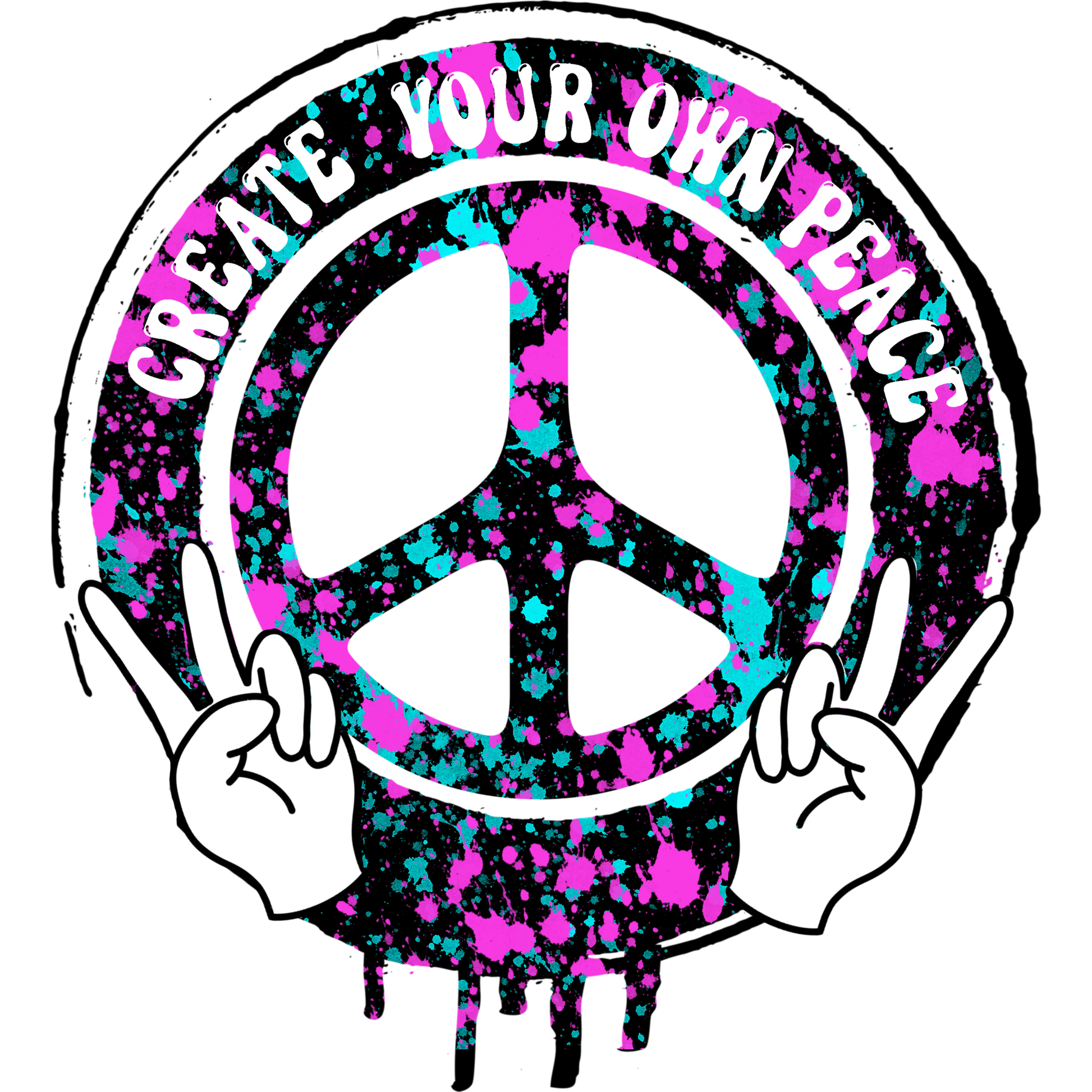 Create Your Own Peace Splatter Design Shirt
