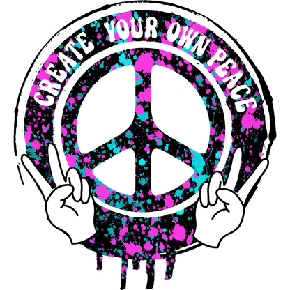 Create Your Own Peace Splatter Design Shirt