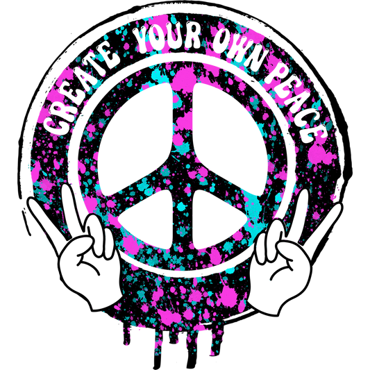 Create Your Own Peace Splatter Design Shirt