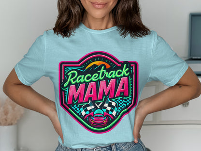 Racetrack Mama Bold Graphic Statement T-Shirt