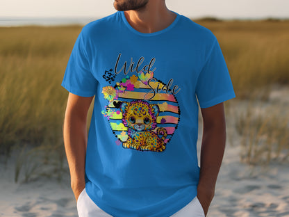 Wild Side Cute Leopard Graphic Tee Shirt Product