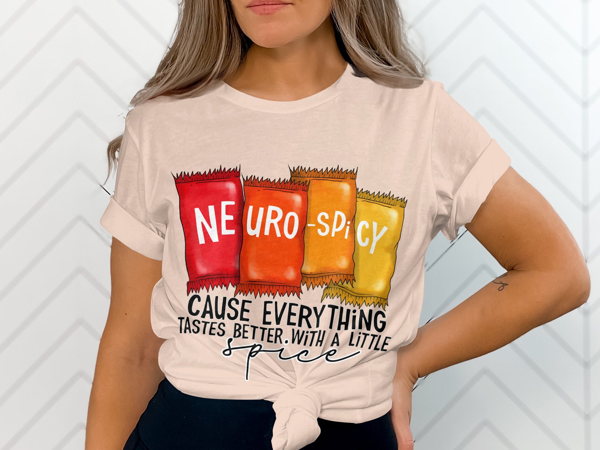 Neuro Spicy Graphic Tee with Fun Design