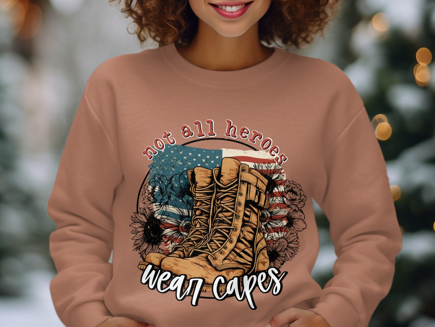 Not All Heroes Wear Capes Graphic Sweatshirt Product