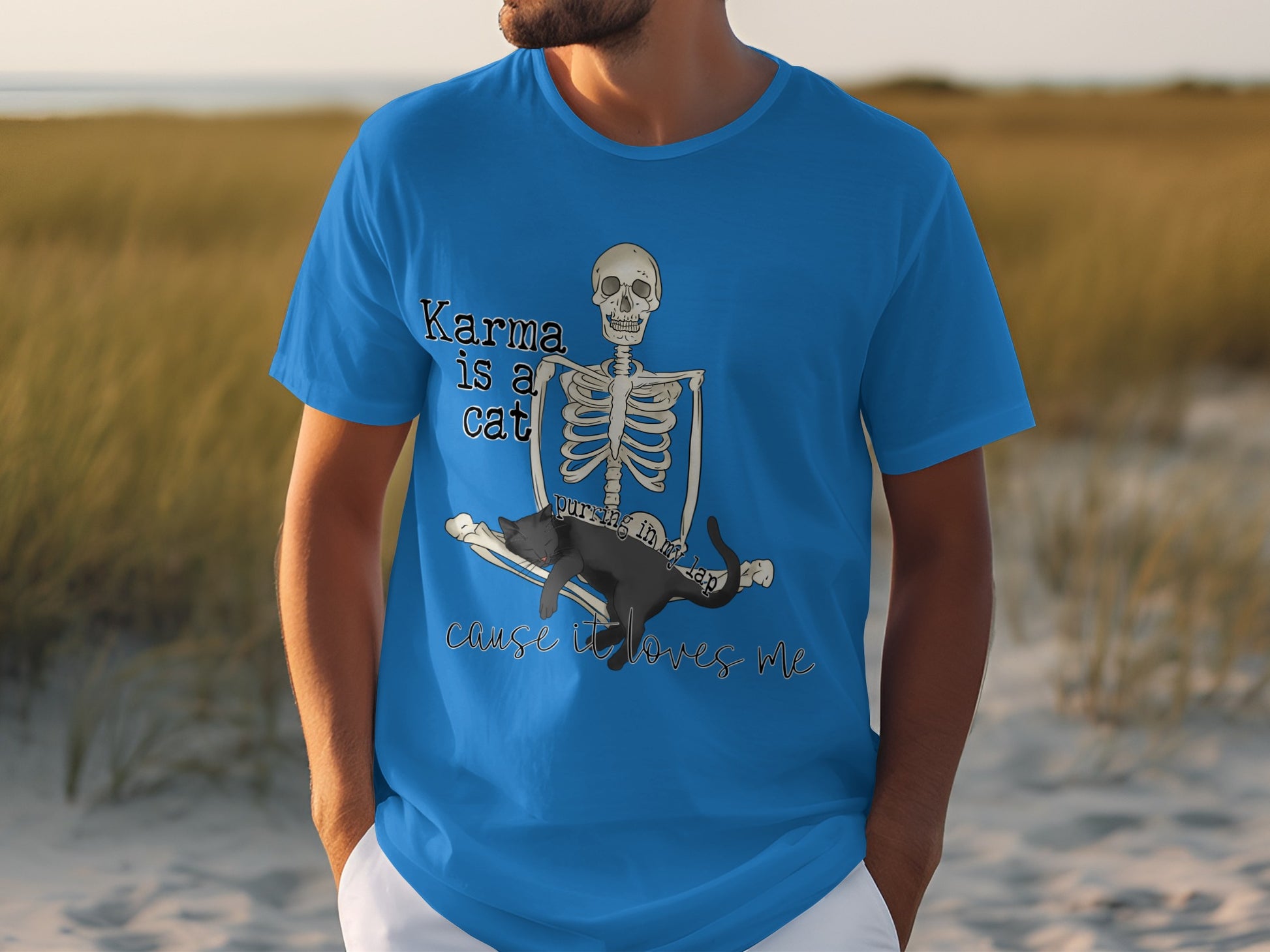 Karma Is A Cat Cause It Comes Back Graphic Shirt