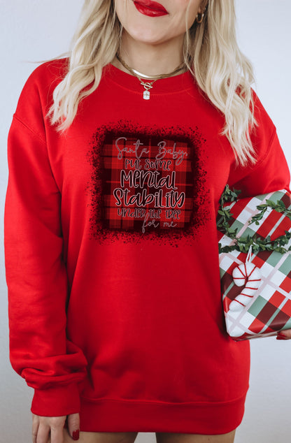 Festive Red Mental Stability Graphic Sweatshirt Product