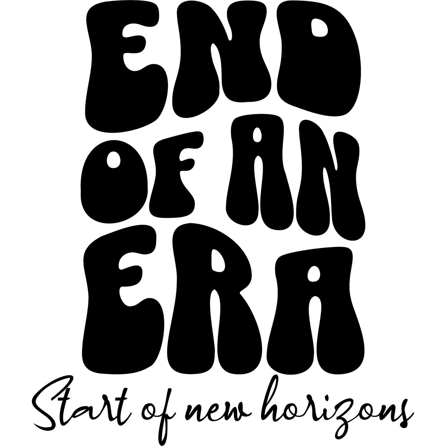 End Of An Era Start Of New Horizons Graphic Design