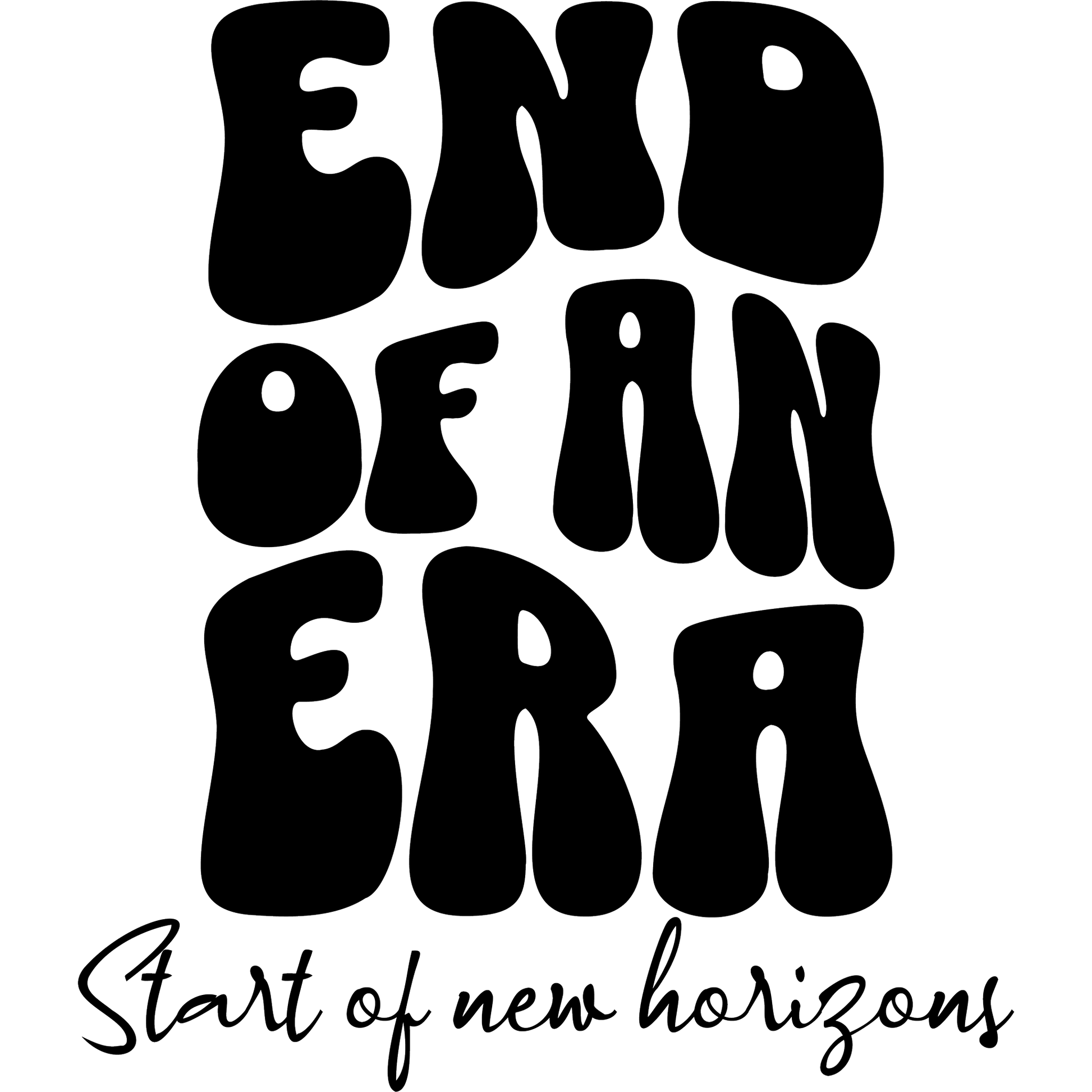 End Of An Era Start Of New Horizons Graphic Design