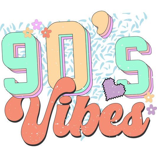 Retro 90's Vibes Graphic Design Artwork Product