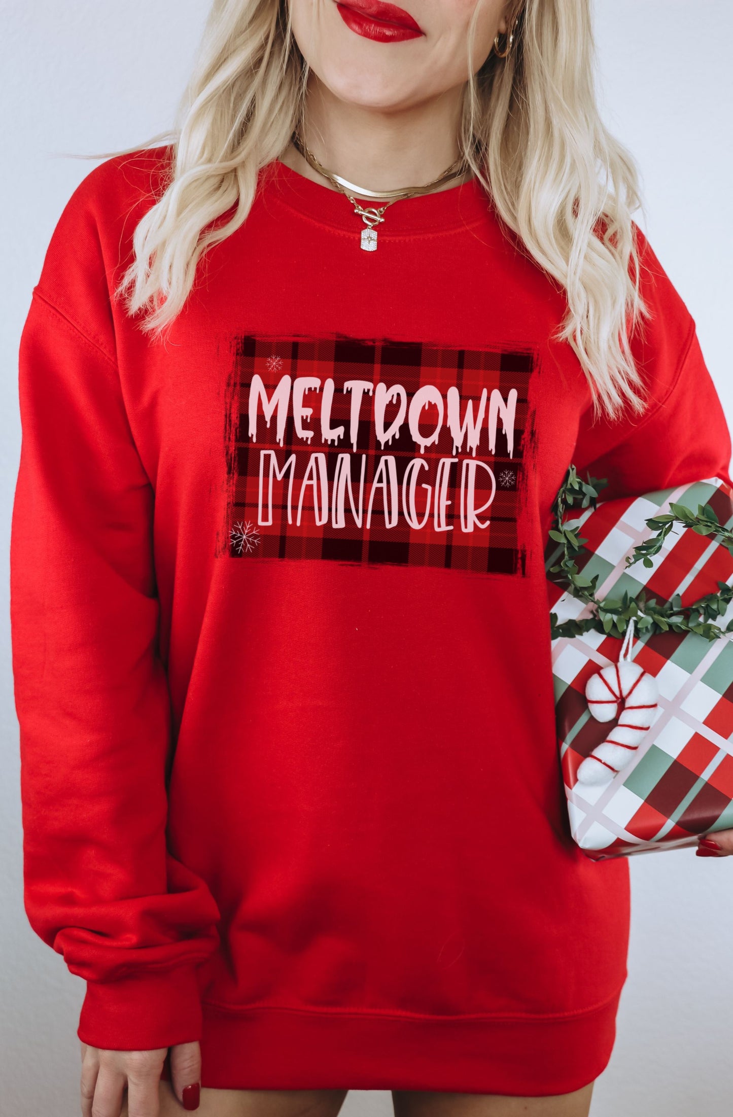 Meltdown Manager Festive Red Long Sleeve Shirt