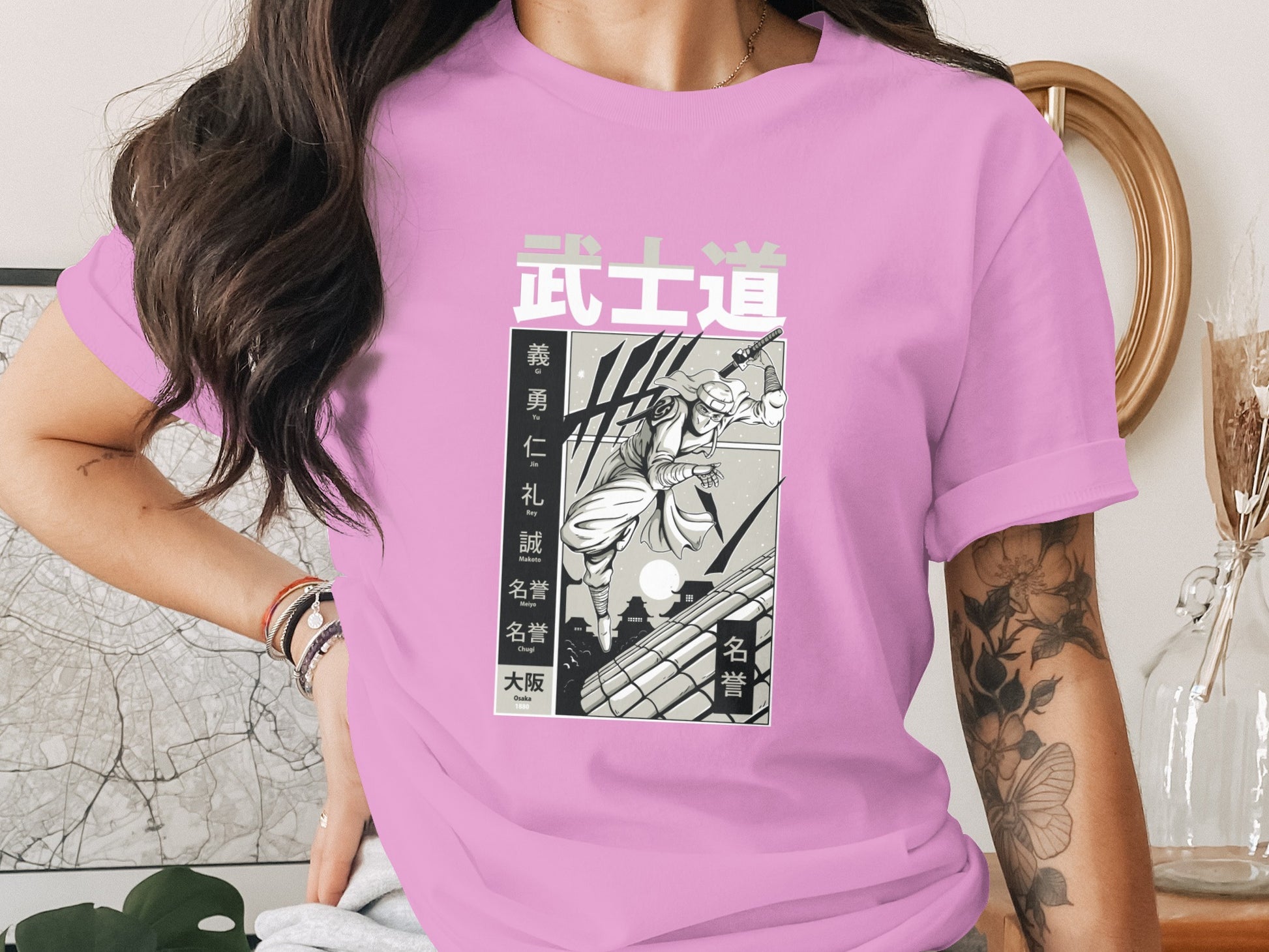 Anime Graphic Tee with Bold Design Shirt