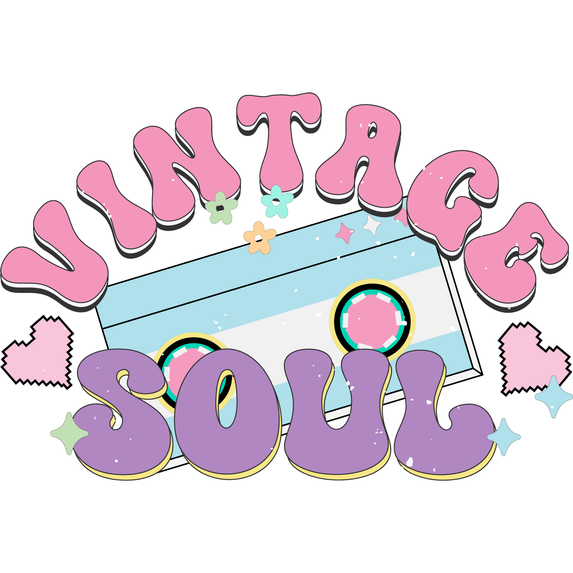 Vintage Soul Colorful Cassette Design Tee