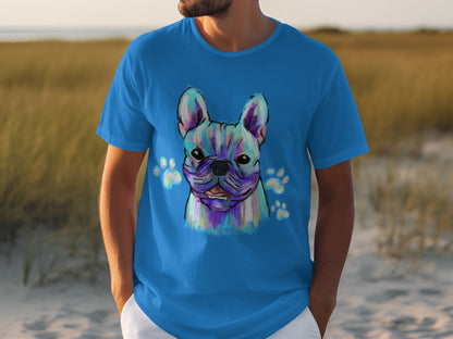Colorful French Bulldog Design T-Shirt