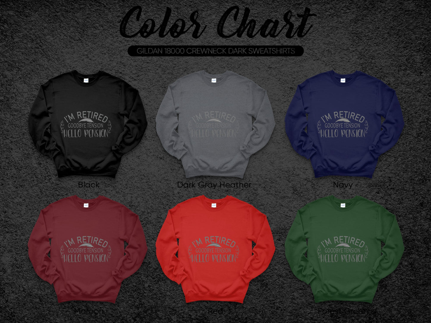 I'm Retired Funny Saying Crewneck Sweatshirt