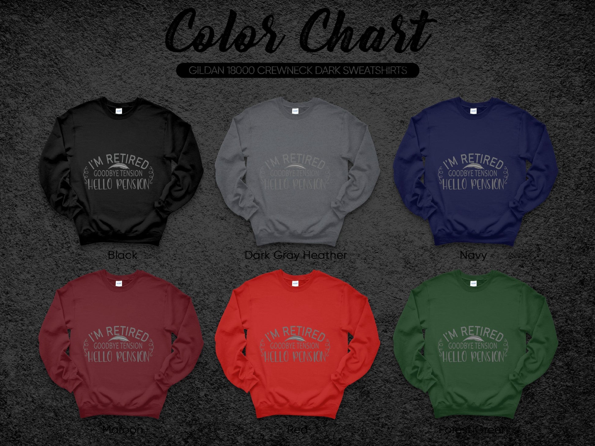 I'm Retired Funny Saying Crewneck Sweatshirt