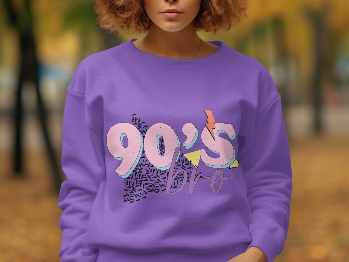 Retro 90's Bro Graphic Design Long Sleeve Product