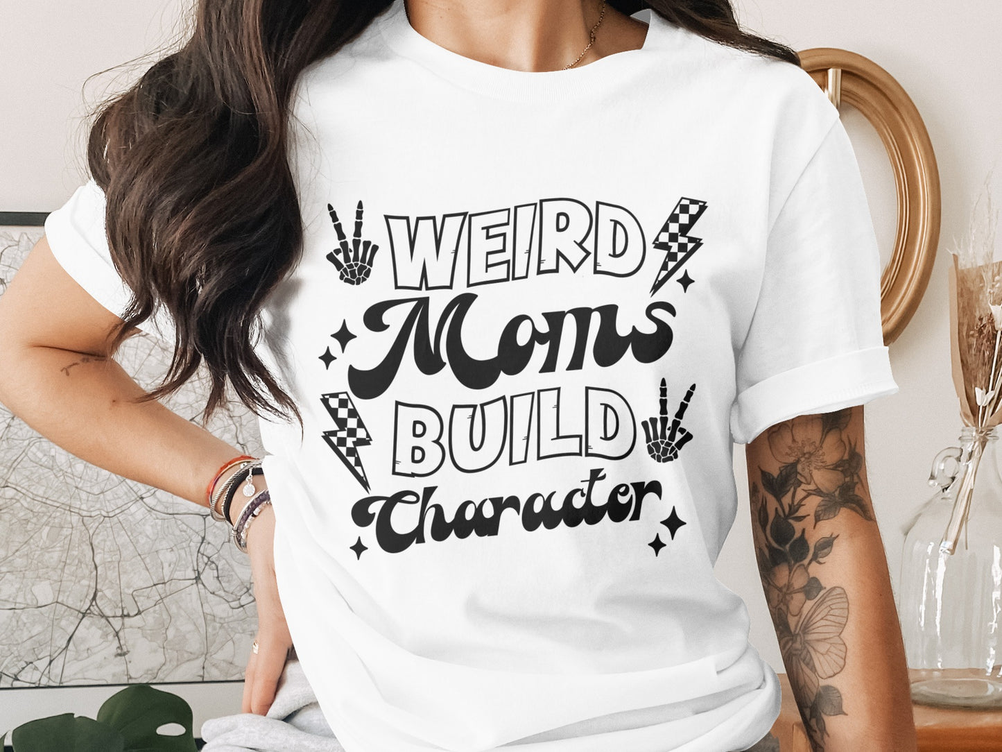 Weird Moms Build Character Graphic Tee