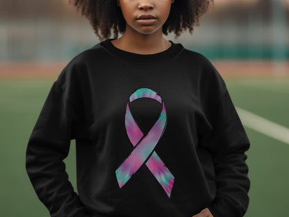 Colorful Awareness Ribbon Sweatshirt Casual Apparel