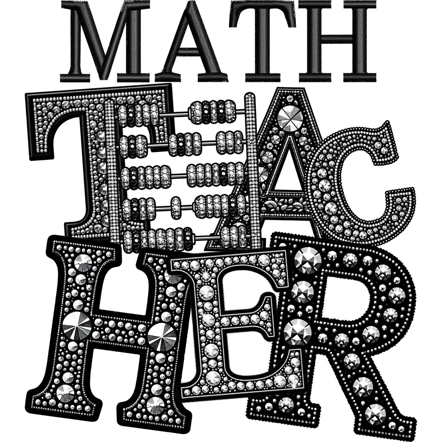 Math Teacher Bling Design Graphic Product