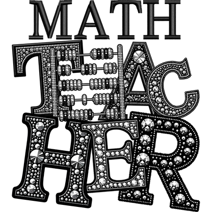 Math Teacher Bling Design Graphic Product